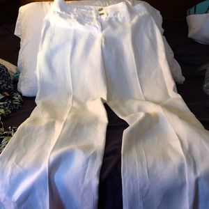 MK WHITE LINEN PANTS
